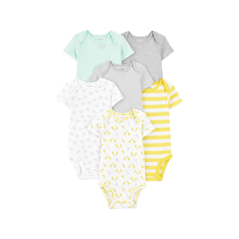 Kit 6 Bodies Manga Curta Simple Joys by Carters 50% OFF